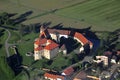 Svihov castle - air photo Royalty Free Stock Photo
