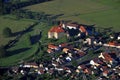 Svihov castle - air photo Royalty Free Stock Photo