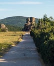 Svinske kameny rocks bellow Szrenica hill in Krkonose mountains on czech - polish borders