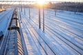 Svir, Russia,01.02.24: Svir railway station on the Oktyabrskaya railway. Passenger freight trains on rails. People and