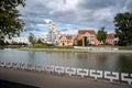 Svislach River skyline and Trinity Hill - Minsk, Belarus Royalty Free Stock Photo