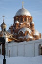 Sviyazhsk. Ioanno-Predtechensky Women`s Monastery. Trinity Church and the Cathedral of Our Lady of Joy of All Who Sorrow Royalty Free Stock Photo