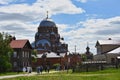 Picturesque view of the Sorrow Cathedral in Sviyazhsk old town