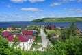 Sviyazhsk town cityscape with Sviyaga River port Royalty Free Stock Photo