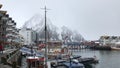 Svolvaer Fishing Port in the Lofoten Islands, Norway Royalty Free Stock Photo