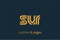 SVR Creative Unique Modern Letter Logo Design. Elegant Monogram Logo Design with Decorative Elements and Typography Royalty Free Stock Photo