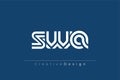 SWA Creative Unique Modern Letter Logo Design. Elegant Monogram Logo Design with Decorative Elements and Typography Royalty Free Stock Photo