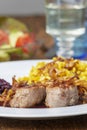 Swabian pork fillets with spaetzle Royalty Free Stock Photo
