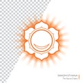 Swadhisthana. Chakra isolated multicolored icon - for yoga studio, banner, poster. Editable concept.