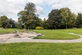 Swadlincote Park Derbyshire water and stone feature.