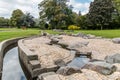 Swadlincote Park Derbyshire water and stone feature.