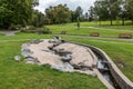 Swadlincote Park Derbyshire water and stone feature.