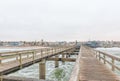 View of the historic jetty with Swakopmund in the back