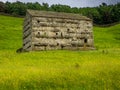 Swaledale Barns and stone walls Royalty Free Stock Photo