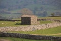 Swaledale Scenery - Traditional Stone Barn, Yorkshire, UK Royalty Free Stock Photo