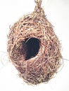 Swallow bird houses are made of dry straw