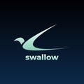 Swallow logo concept simple and elegant template Royalty Free Stock Photo