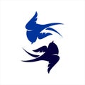 Swallow Logo Design Small Flying Bird