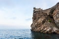 Swallow Nest Castle on Ay Todor cape in evening Royalty Free Stock Photo