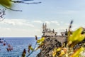 Swallow`s Nest. Castle on a rock. Yalta. Gaspra. Crimea.