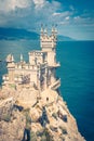 Swallow`s Nest castle over the Black Sea, Crimea Royalty Free Stock Photo