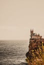 Swallow`s Nest. Castle on a rock. Yalta. Gaspra. Crimea.