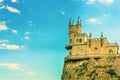 Swallow`s Nest. Castle on a rock. Yalta. Gaspra. Crimea.