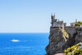 The swallow's nest castle, the symbol of the Crimea Peninsula, Black sea Royalty Free Stock Photo
