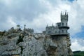 Swallow`s Nest is a decorative castle the monument of architecture and history, the main attraction on the shores of the Black sea Royalty Free Stock Photo