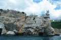 Swallow`s Nest is a decorative castle the monument of architecture and history, the main attraction on the shores of the Black sea Royalty Free Stock Photo