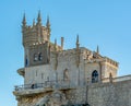 Swallow\'s Nest (Lastochkino Gnezdo) castle in Gaspra, south Crimea Royalty Free Stock Photo