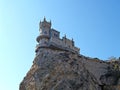 The Swallow`s nest lock on the steep rock. Crimea