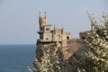 Swallow`s nest on the rock of the black sea