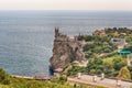 Swallow's nest, scenic castle over the Black Sea, Yalta, Crimea