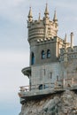 Swallow's Nest castle on the rock over the Black Sea. Gaspra. Crimea Royalty Free Stock Photo