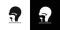 Swallowing reflex icon Flat vector set outline
