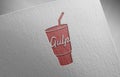 Gulp on paper texture Royalty Free Stock Photo