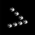 Swallows icon isolated on dark background Royalty Free Stock Photo