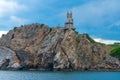 Swallows Nest castle on the rock over the Black Sea, Crimea, Yalta. landmark of Crimea, view from sea Royalty Free Stock Photo