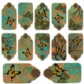 Swallowtail Butterfly Tag Labels