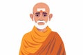 Swami Narayan Bhagavan asian isolated Royalty Free Stock Photo