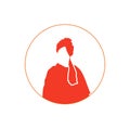 Swami Vivekanand dress icon. Vivekanand cloths symbol