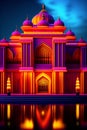 Akshardham Temple is a spiritual. Ai generated.