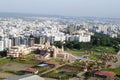 Swaminarayan temple aerial view from the hill, Pune, Maharashtra, India Royalty Free Stock Photo