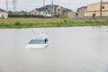 Swamp car flood Royalty Free Stock Photo