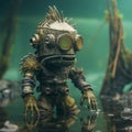 Swamp creature in a swampy, boggy scenery. Created using ai generative.