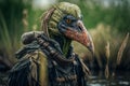 swamp duck military art Generative AI