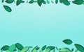 Swamp Foliage Tea Vector Blue Background