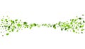 Swamp Leaf Flying Vector Template. Falling Greens Royalty Free Stock Photo