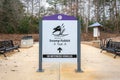 Swamp Rabbit Trail Sign on the campus of Furman University in Greenville, South Carolina on December 19, 2022